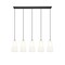 Z-Lite Farrell 5 Light Linear Chandelier, 6in. W x 11in. H, Matte Black 3043P6-5L-MB - alternate 2